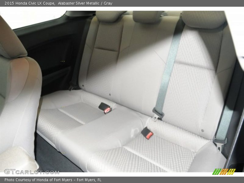 Alabaster Silver Metallic / Gray 2015 Honda Civic LX Coupe