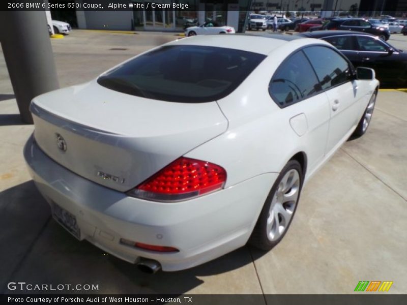Alpine White / Cream Beige 2006 BMW 6 Series 650i Coupe