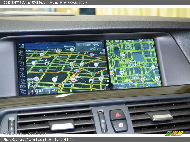 Alpine White / Oyster/Black 2013 BMW 5 Series 550i Sedan