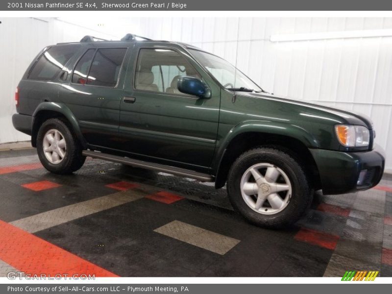 Sherwood Green Pearl / Beige 2001 Nissan Pathfinder SE 4x4