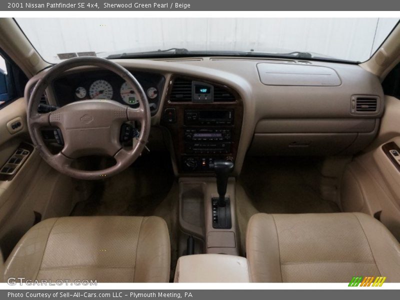 Sherwood Green Pearl / Beige 2001 Nissan Pathfinder SE 4x4
