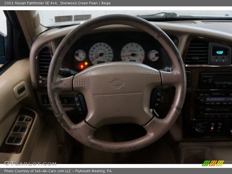 Sherwood Green Pearl / Beige 2001 Nissan Pathfinder SE 4x4
