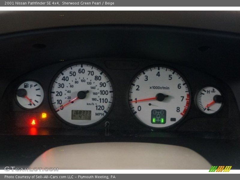 Sherwood Green Pearl / Beige 2001 Nissan Pathfinder SE 4x4