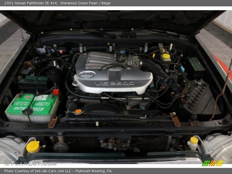 Sherwood Green Pearl / Beige 2001 Nissan Pathfinder SE 4x4