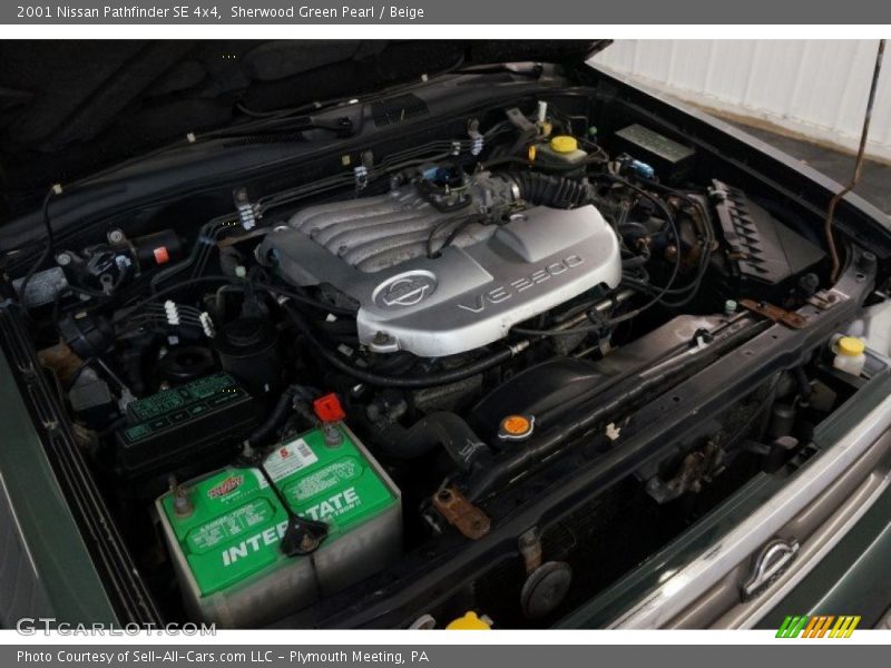 Sherwood Green Pearl / Beige 2001 Nissan Pathfinder SE 4x4