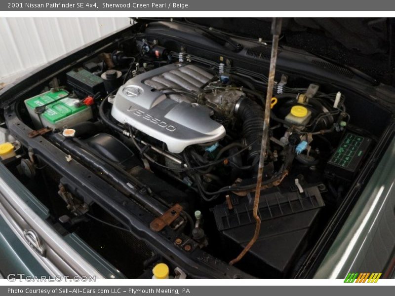 Sherwood Green Pearl / Beige 2001 Nissan Pathfinder SE 4x4