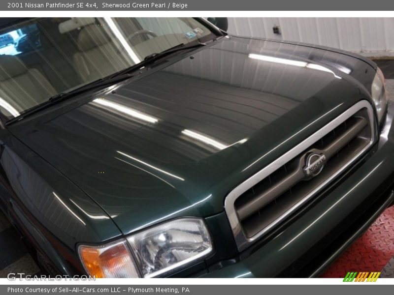 Sherwood Green Pearl / Beige 2001 Nissan Pathfinder SE 4x4