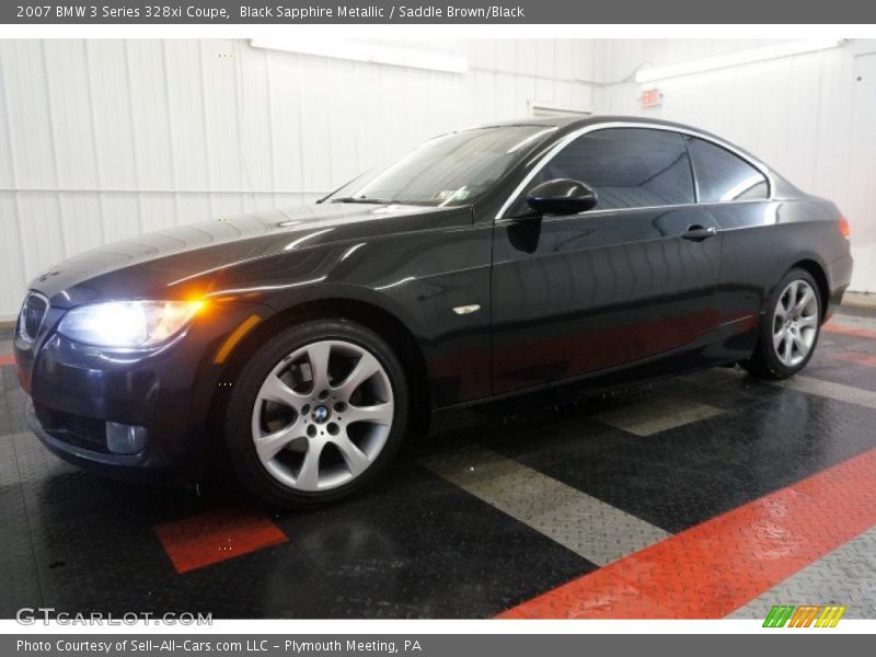 Black Sapphire Metallic / Saddle Brown/Black 2007 BMW 3 Series 328xi Coupe