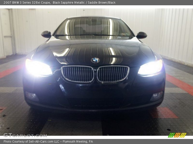 Black Sapphire Metallic / Saddle Brown/Black 2007 BMW 3 Series 328xi Coupe