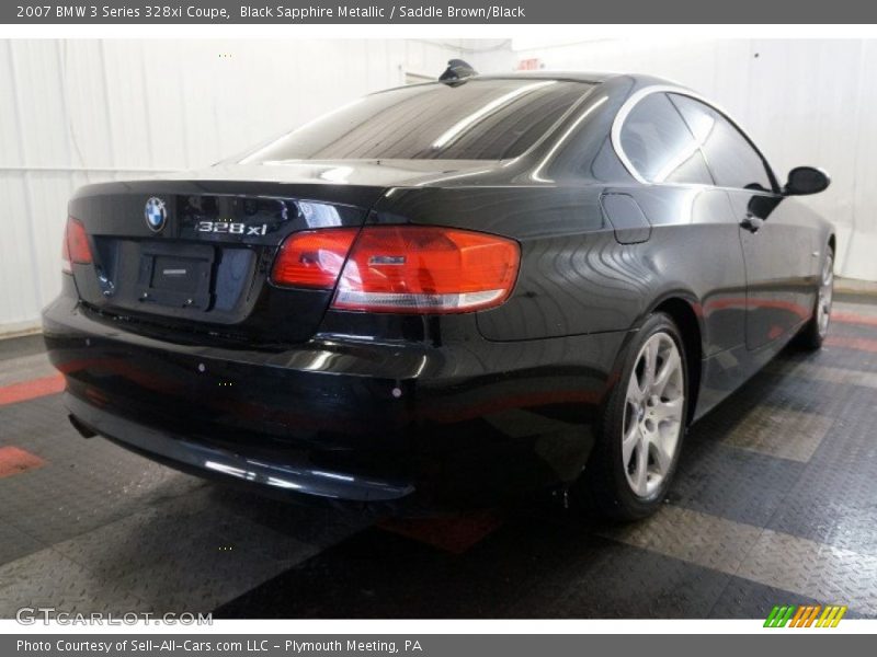 Black Sapphire Metallic / Saddle Brown/Black 2007 BMW 3 Series 328xi Coupe