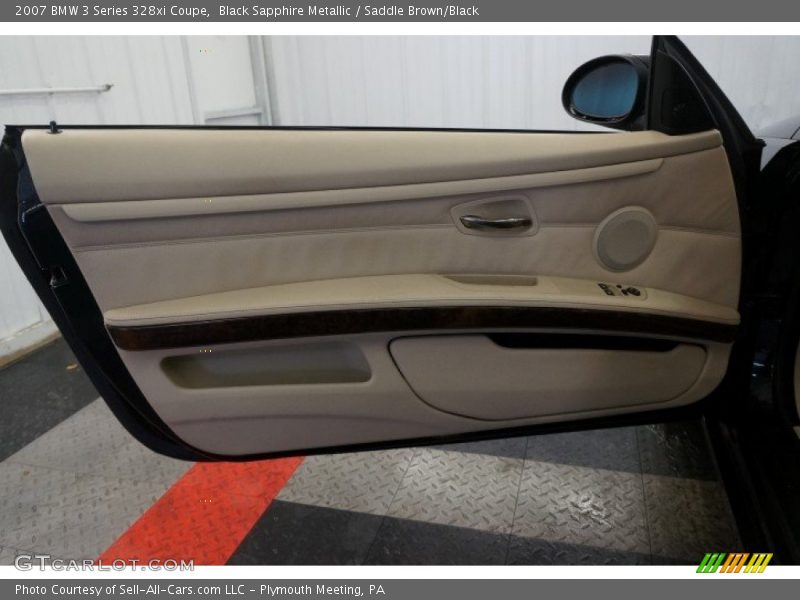Black Sapphire Metallic / Saddle Brown/Black 2007 BMW 3 Series 328xi Coupe