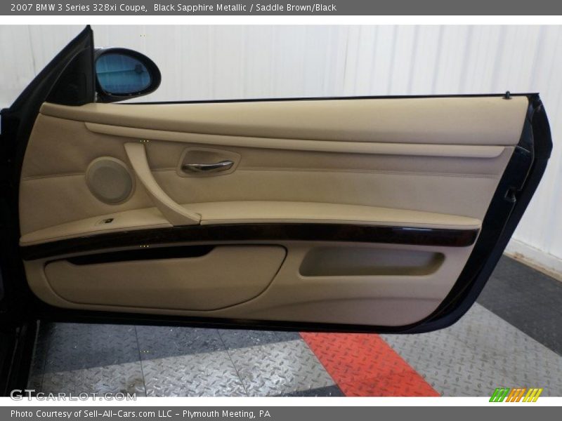 Black Sapphire Metallic / Saddle Brown/Black 2007 BMW 3 Series 328xi Coupe