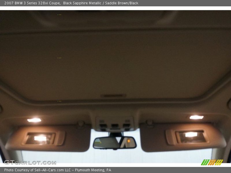 Black Sapphire Metallic / Saddle Brown/Black 2007 BMW 3 Series 328xi Coupe