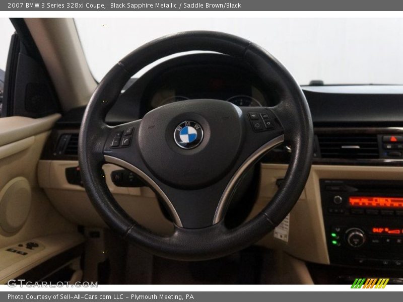 Black Sapphire Metallic / Saddle Brown/Black 2007 BMW 3 Series 328xi Coupe