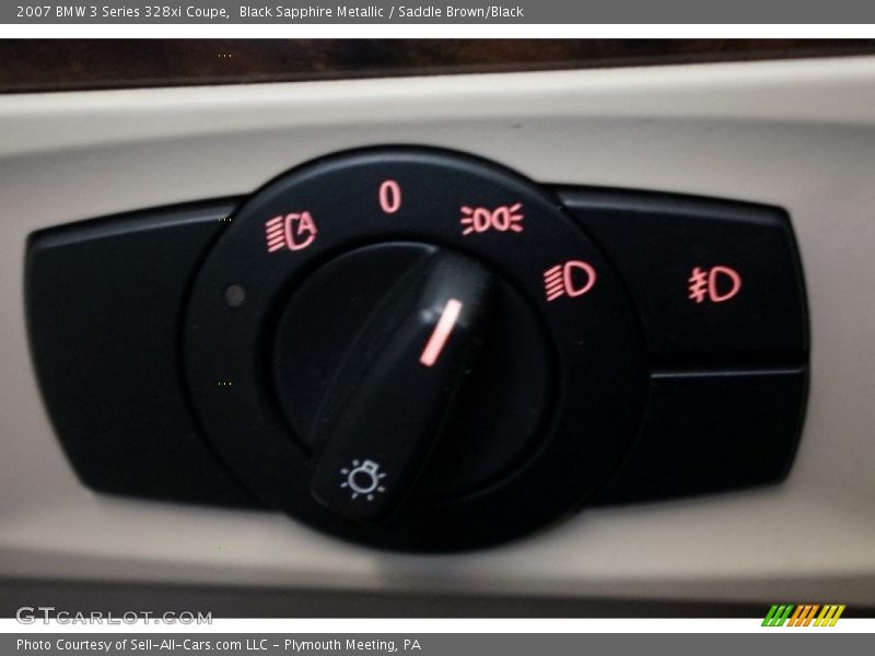Black Sapphire Metallic / Saddle Brown/Black 2007 BMW 3 Series 328xi Coupe