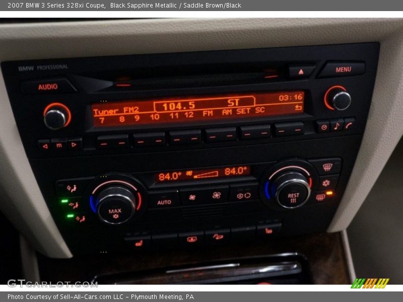 Black Sapphire Metallic / Saddle Brown/Black 2007 BMW 3 Series 328xi Coupe
