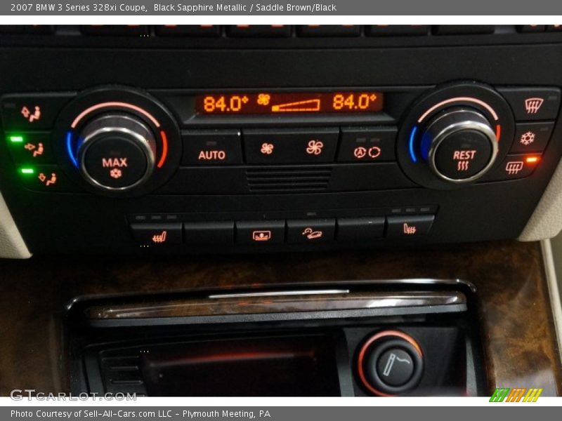 Black Sapphire Metallic / Saddle Brown/Black 2007 BMW 3 Series 328xi Coupe