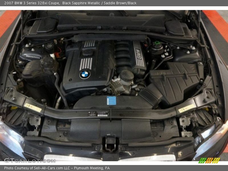 Black Sapphire Metallic / Saddle Brown/Black 2007 BMW 3 Series 328xi Coupe