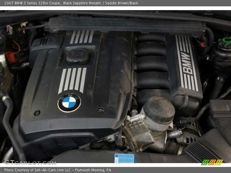 Black Sapphire Metallic / Saddle Brown/Black 2007 BMW 3 Series 328xi Coupe