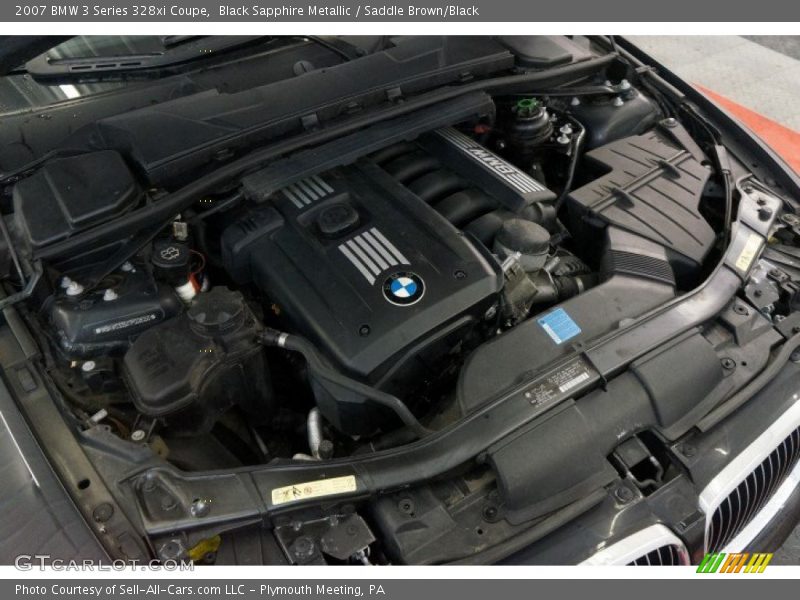 Black Sapphire Metallic / Saddle Brown/Black 2007 BMW 3 Series 328xi Coupe