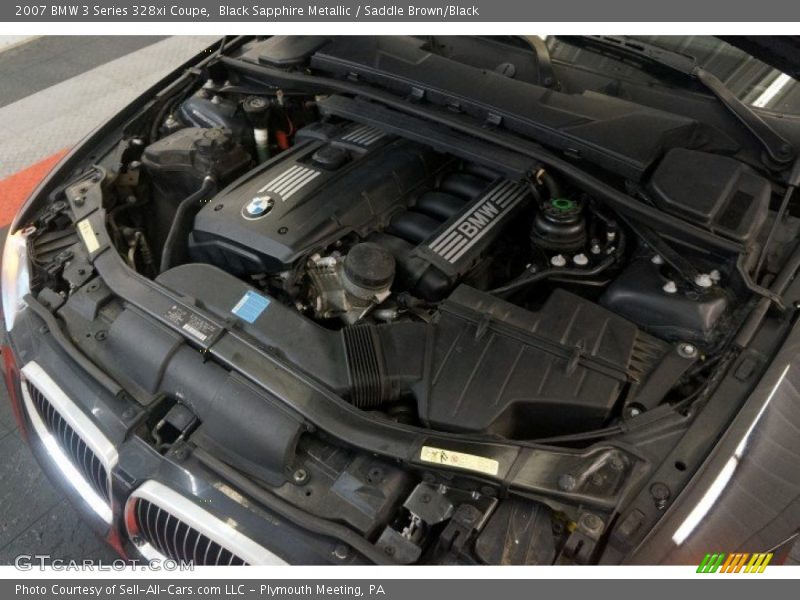 Black Sapphire Metallic / Saddle Brown/Black 2007 BMW 3 Series 328xi Coupe
