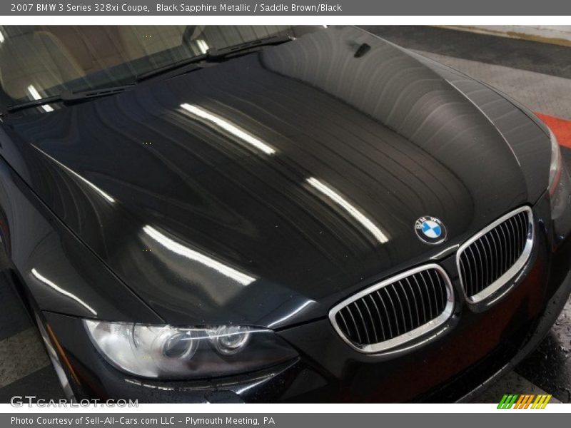 Black Sapphire Metallic / Saddle Brown/Black 2007 BMW 3 Series 328xi Coupe