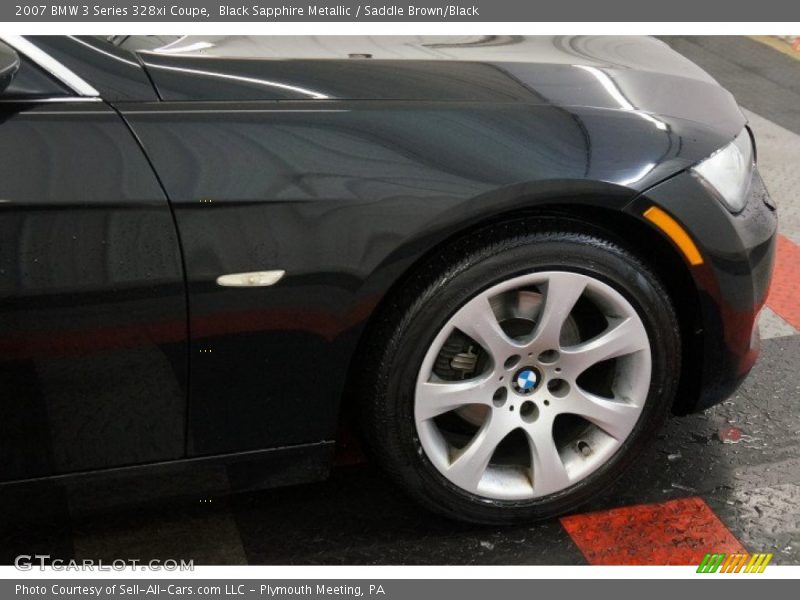 Black Sapphire Metallic / Saddle Brown/Black 2007 BMW 3 Series 328xi Coupe