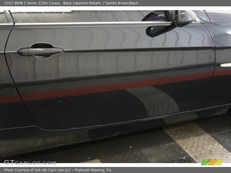 Black Sapphire Metallic / Saddle Brown/Black 2007 BMW 3 Series 328xi Coupe