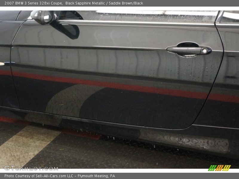 Black Sapphire Metallic / Saddle Brown/Black 2007 BMW 3 Series 328xi Coupe