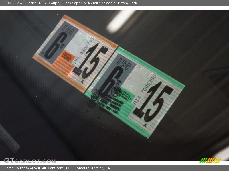 Black Sapphire Metallic / Saddle Brown/Black 2007 BMW 3 Series 328xi Coupe