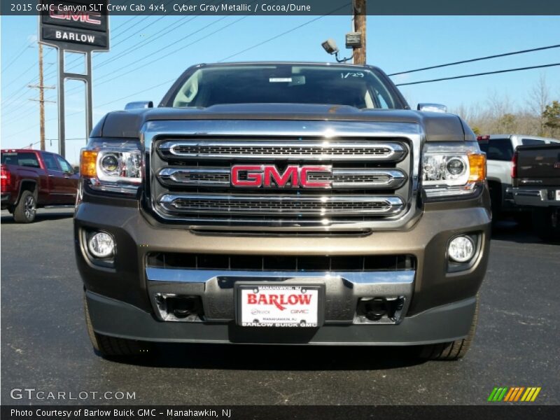 Cyber Gray Metallic / Cocoa/Dune 2015 GMC Canyon SLT Crew Cab 4x4