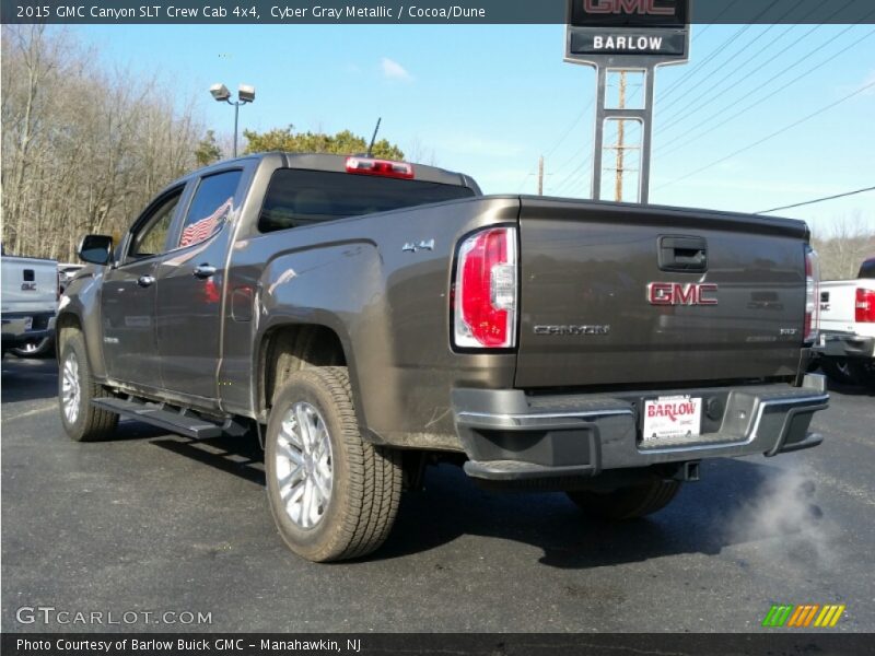 Cyber Gray Metallic / Cocoa/Dune 2015 GMC Canyon SLT Crew Cab 4x4