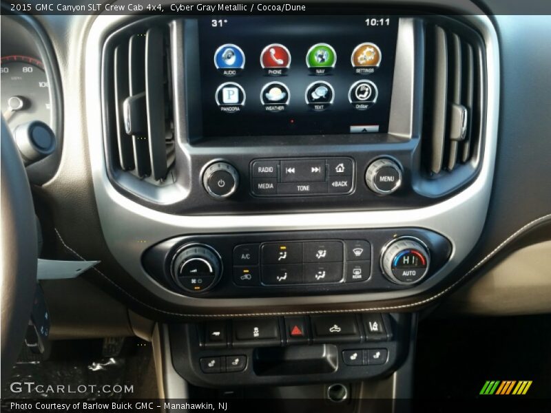 Cyber Gray Metallic / Cocoa/Dune 2015 GMC Canyon SLT Crew Cab 4x4