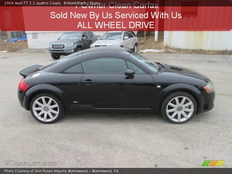 Brilliant Black / Ebony 2004 Audi TT 3.2 quattro Coupe