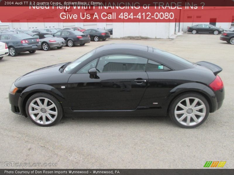 Brilliant Black / Ebony 2004 Audi TT 3.2 quattro Coupe
