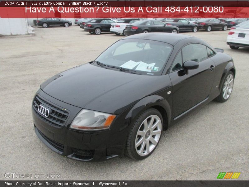 Brilliant Black / Ebony 2004 Audi TT 3.2 quattro Coupe