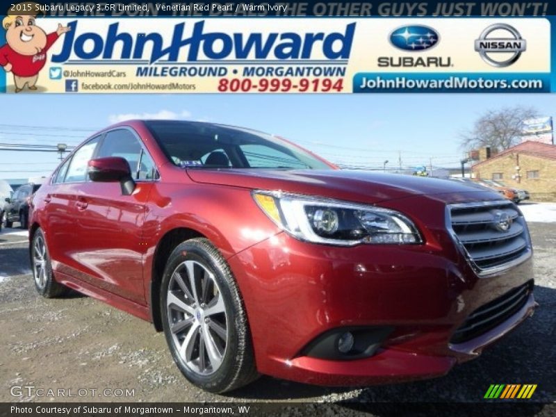 Venetian Red Pearl / Warm Ivory 2015 Subaru Legacy 3.6R Limited