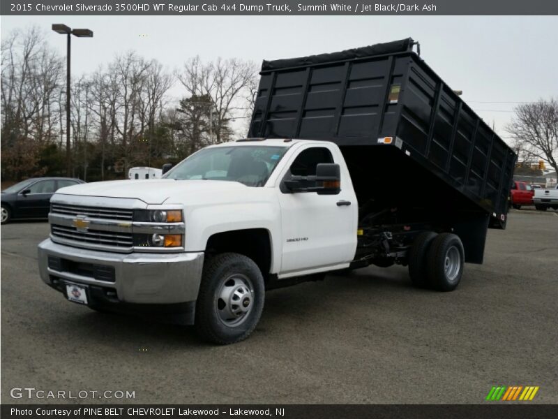 Summit White / Jet Black/Dark Ash 2015 Chevrolet Silverado 3500HD WT Regular Cab 4x4 Dump Truck