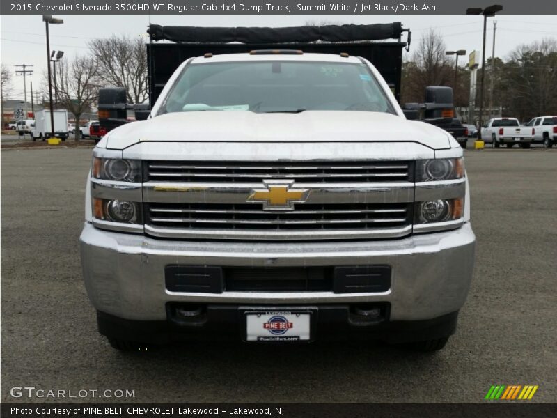 Summit White / Jet Black/Dark Ash 2015 Chevrolet Silverado 3500HD WT Regular Cab 4x4 Dump Truck
