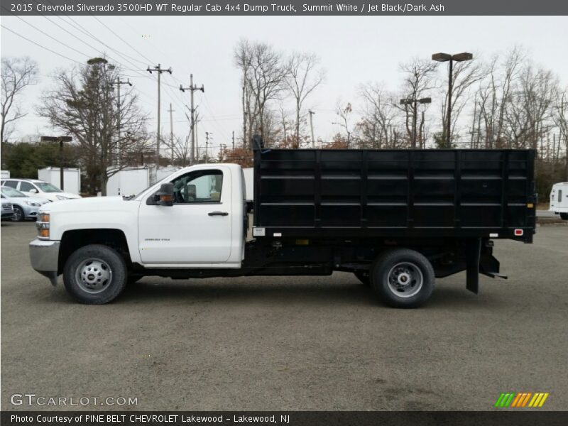 Summit White / Jet Black/Dark Ash 2015 Chevrolet Silverado 3500HD WT Regular Cab 4x4 Dump Truck