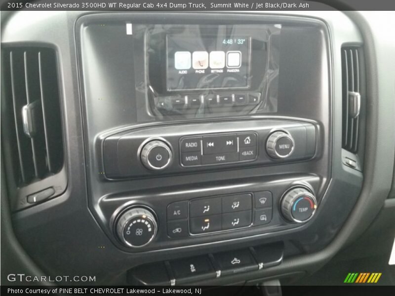 Summit White / Jet Black/Dark Ash 2015 Chevrolet Silverado 3500HD WT Regular Cab 4x4 Dump Truck