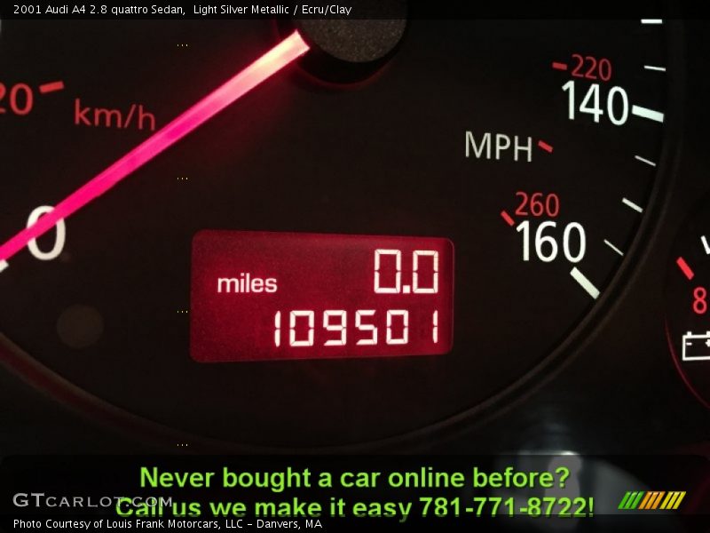 Light Silver Metallic / Ecru/Clay 2001 Audi A4 2.8 quattro Sedan