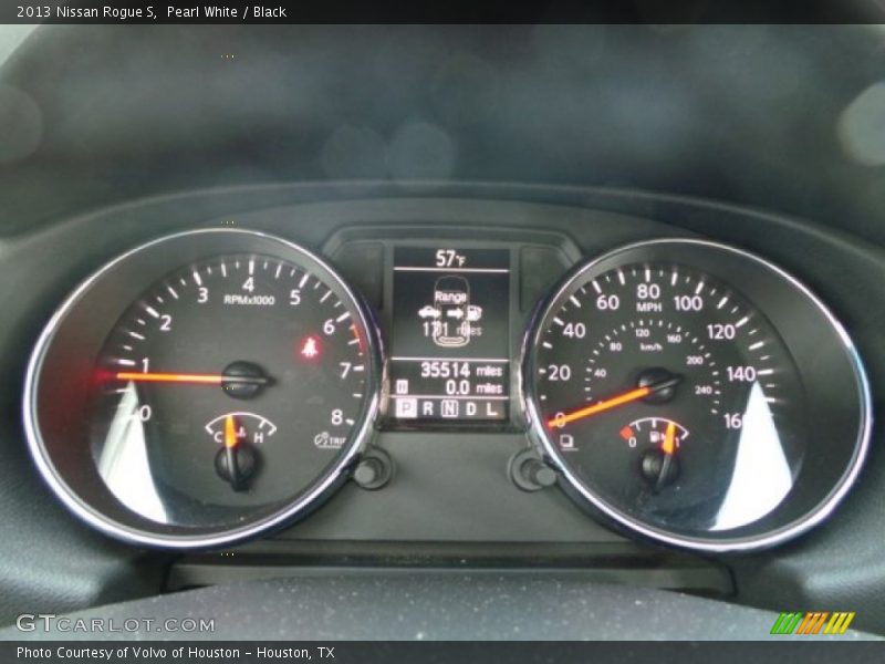Pearl White / Black 2013 Nissan Rogue S