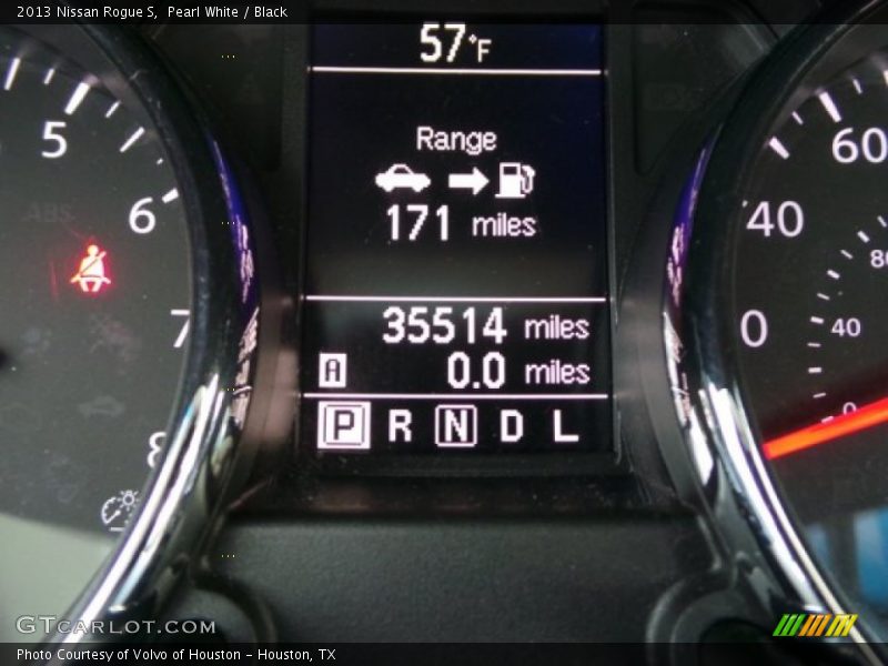 Pearl White / Black 2013 Nissan Rogue S