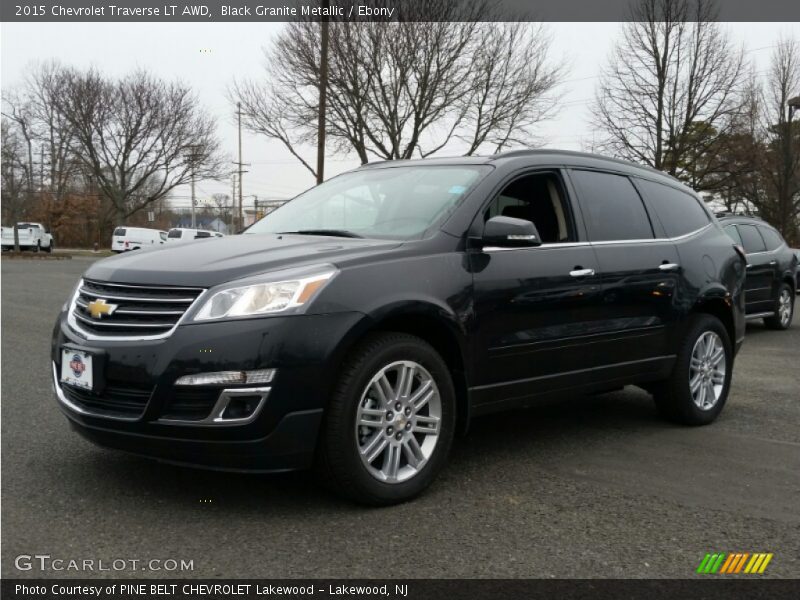 Black Granite Metallic / Ebony 2015 Chevrolet Traverse LT AWD