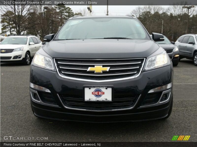 Black Granite Metallic / Ebony 2015 Chevrolet Traverse LT AWD