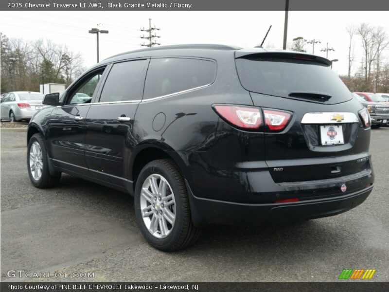 Black Granite Metallic / Ebony 2015 Chevrolet Traverse LT AWD
