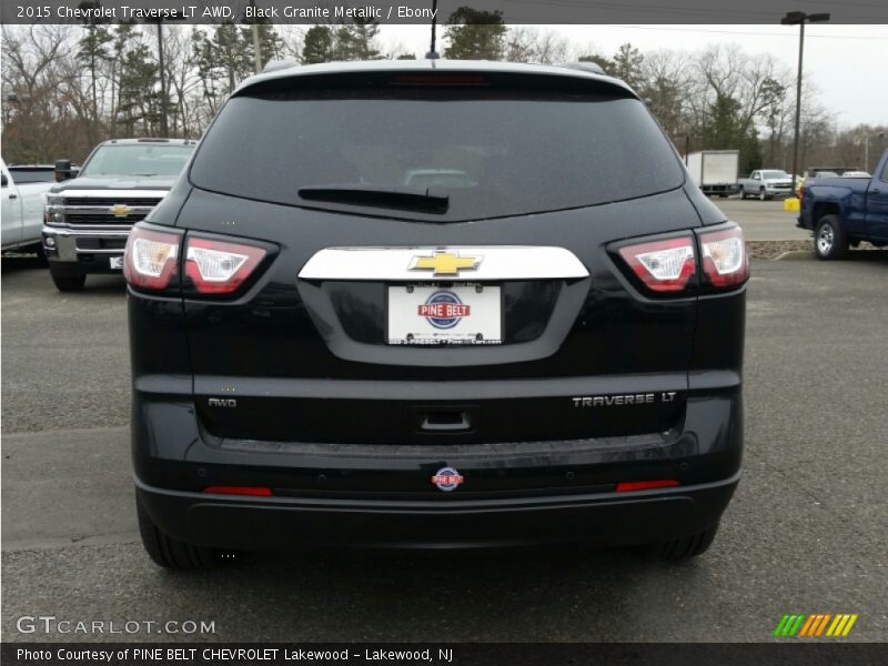 Black Granite Metallic / Ebony 2015 Chevrolet Traverse LT AWD