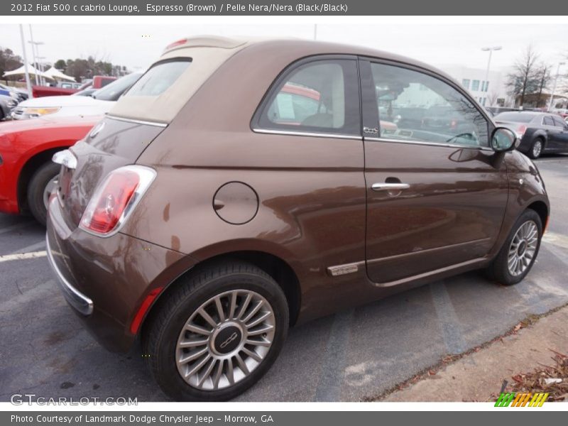 Espresso (Brown) / Pelle Nera/Nera (Black/Black) 2012 Fiat 500 c cabrio Lounge