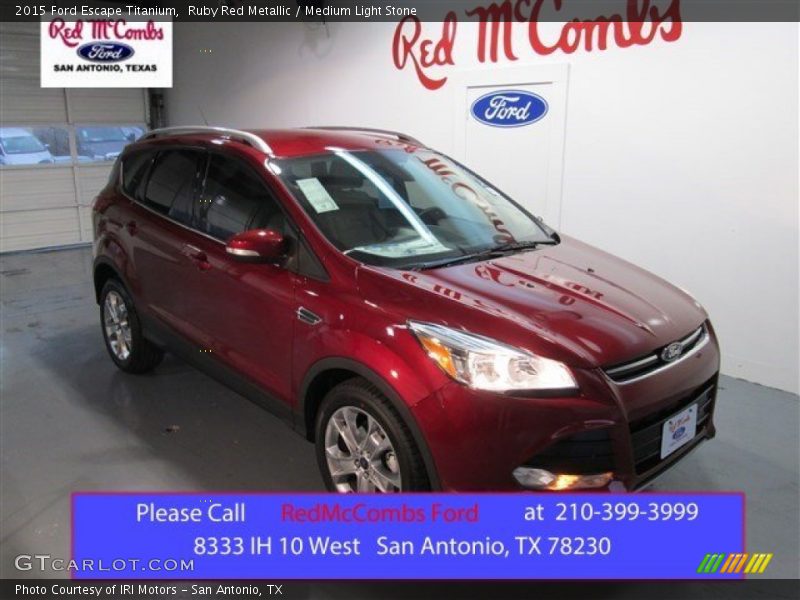 Ruby Red Metallic / Medium Light Stone 2015 Ford Escape Titanium